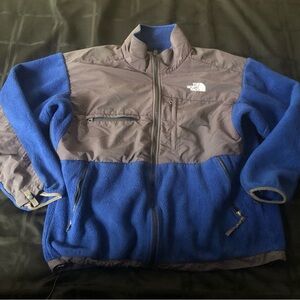 The North Face Denali Fleece Jacket Size:Large Gray/Blue Polyester